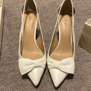 Chic White Bow Heels by ON34TH